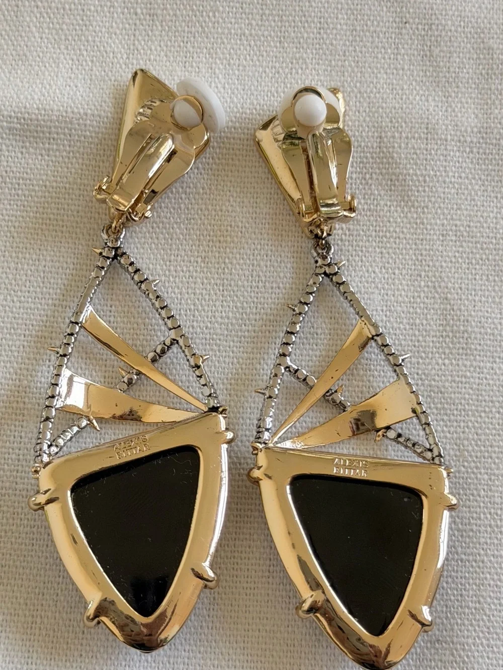 LIKE NEW. Alexis Bittar Crystal Drop Clip Earrings